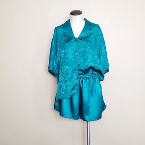 Victorias Secret Gold Label Satin Short Set Large